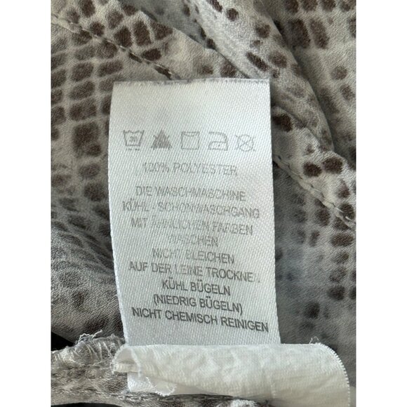 Carolina Belle Grey Snake Skin Pattern Flutter Sleeve Blouse Size 2X - Picture 4 of 6